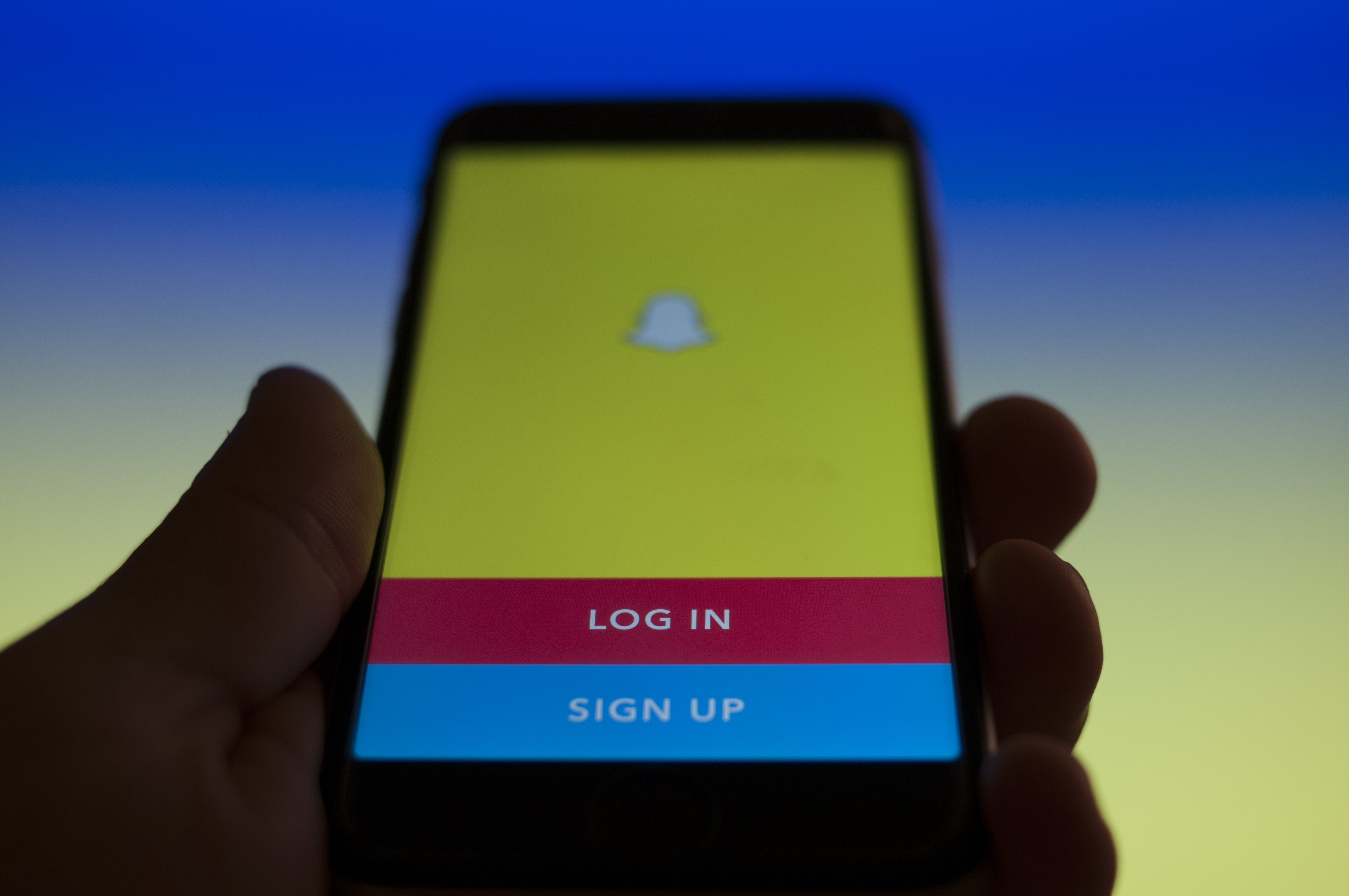 Snapchat on an iPhone