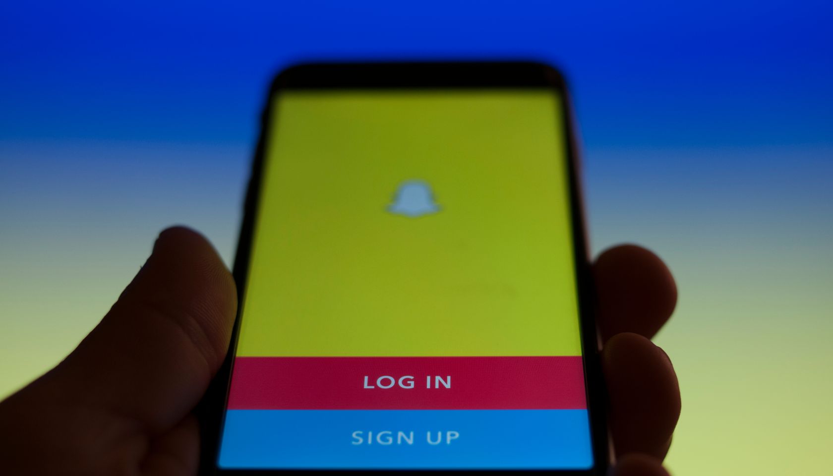 Snapchat on an iPhone
