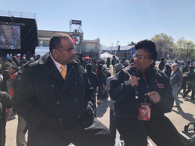 Roland Martin with Noelle Trent