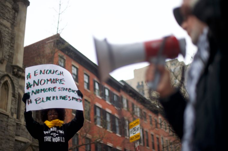 Scenes From The Demonstration Against Racism At Starbucks