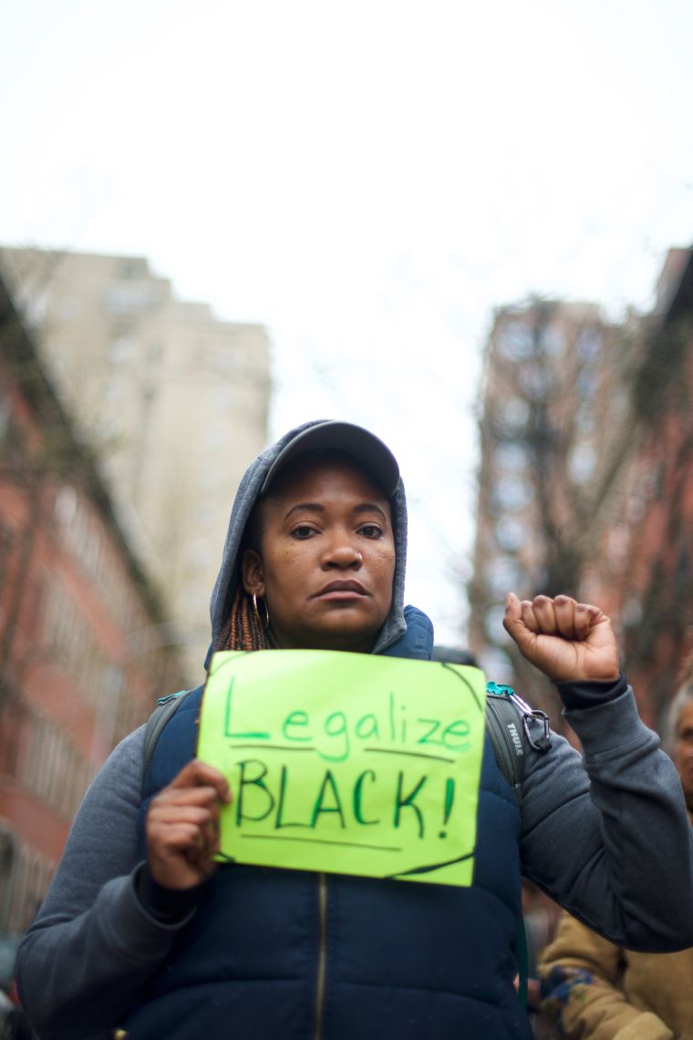 Scenes From The Demonstration Against Racism At Starbucks