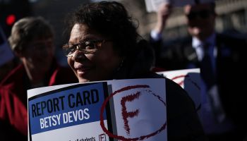Rally At Dep't Of Education Calls For Betsy DeVos To Support Public Schools