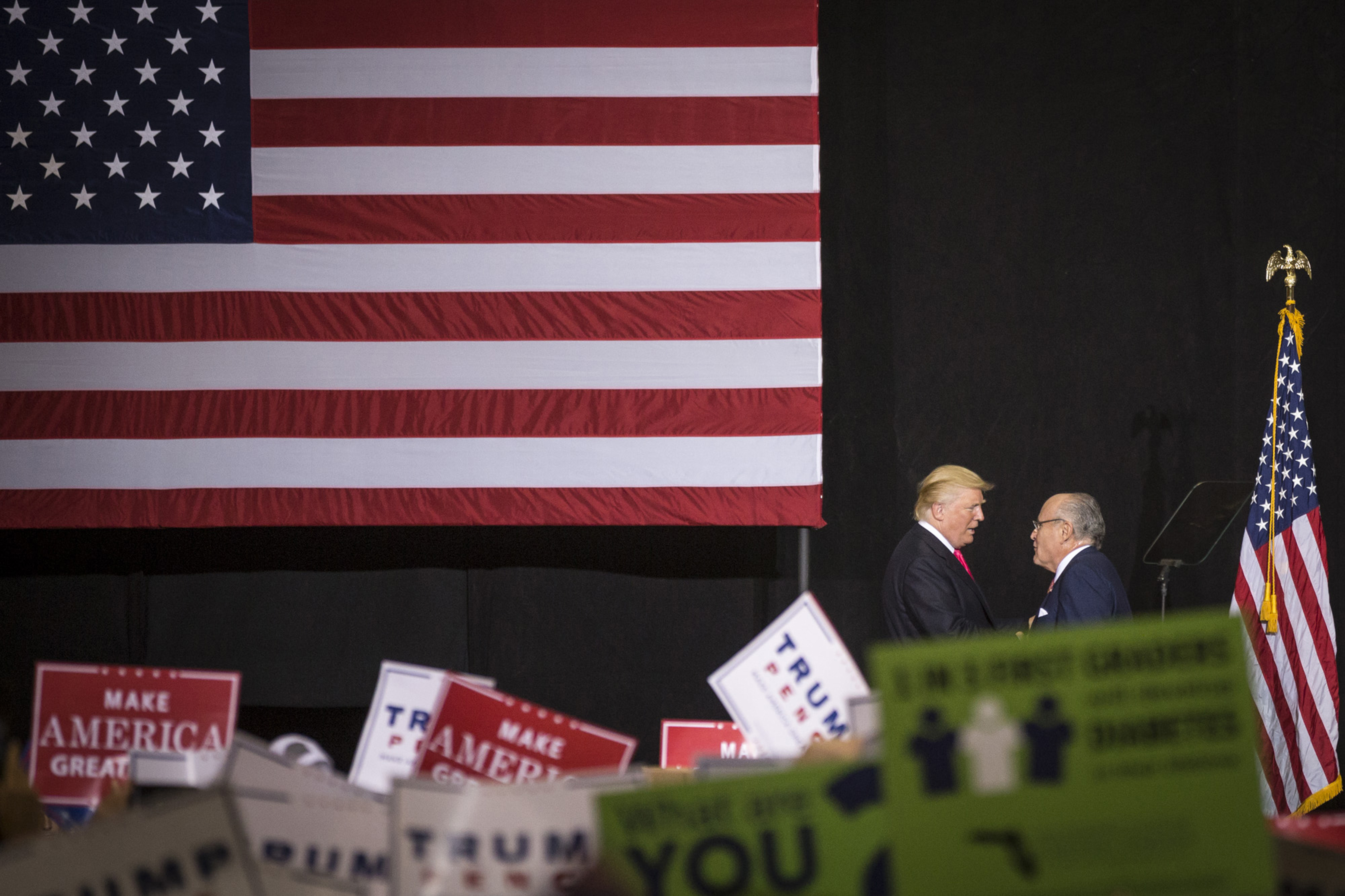 Giuliani Greets Trump