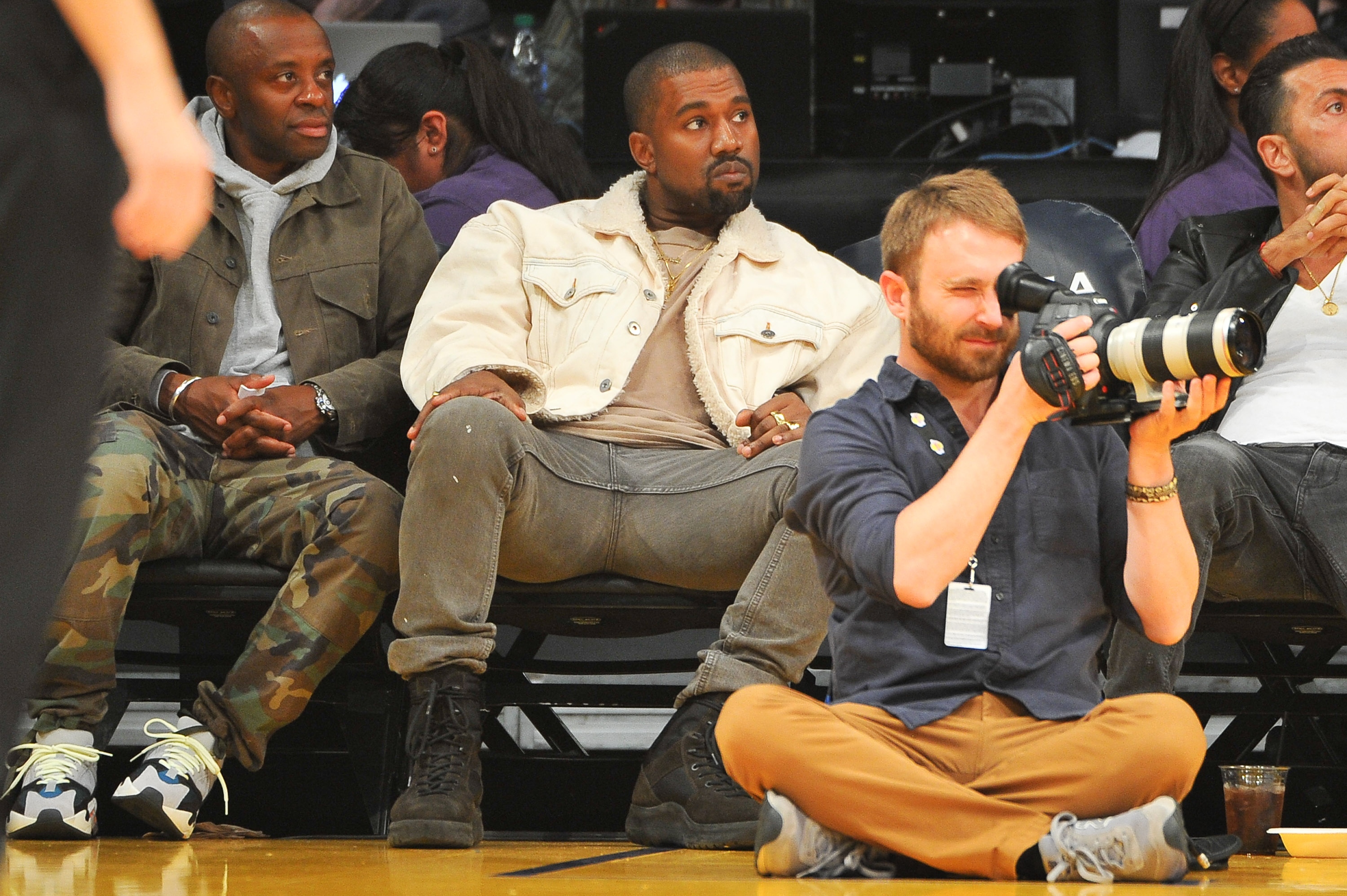 Celebrities At The Los Angeles Lakers Game