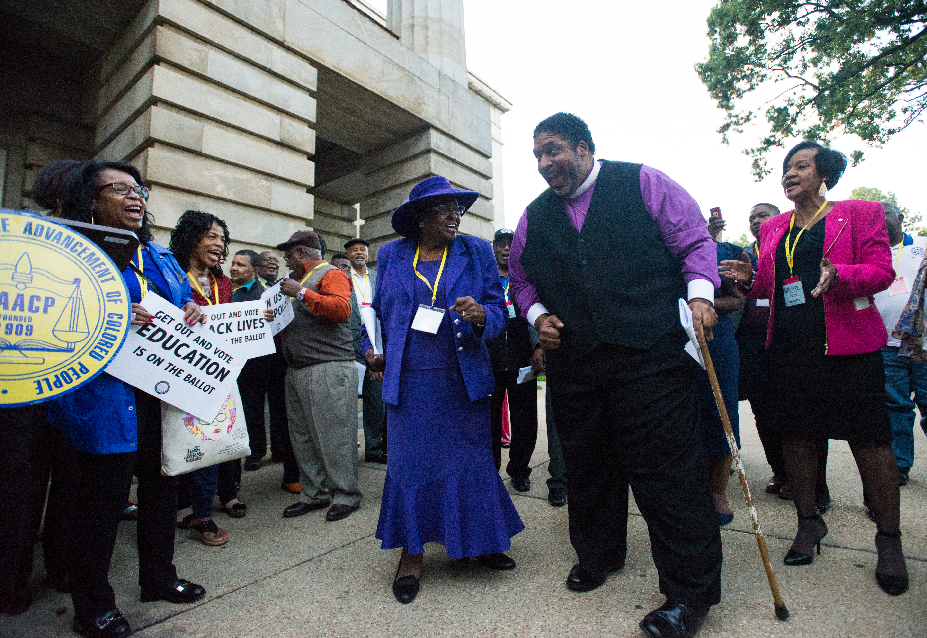 Reverend Barber and the NC NAACP Voting Rights Press Conference in Raleigh