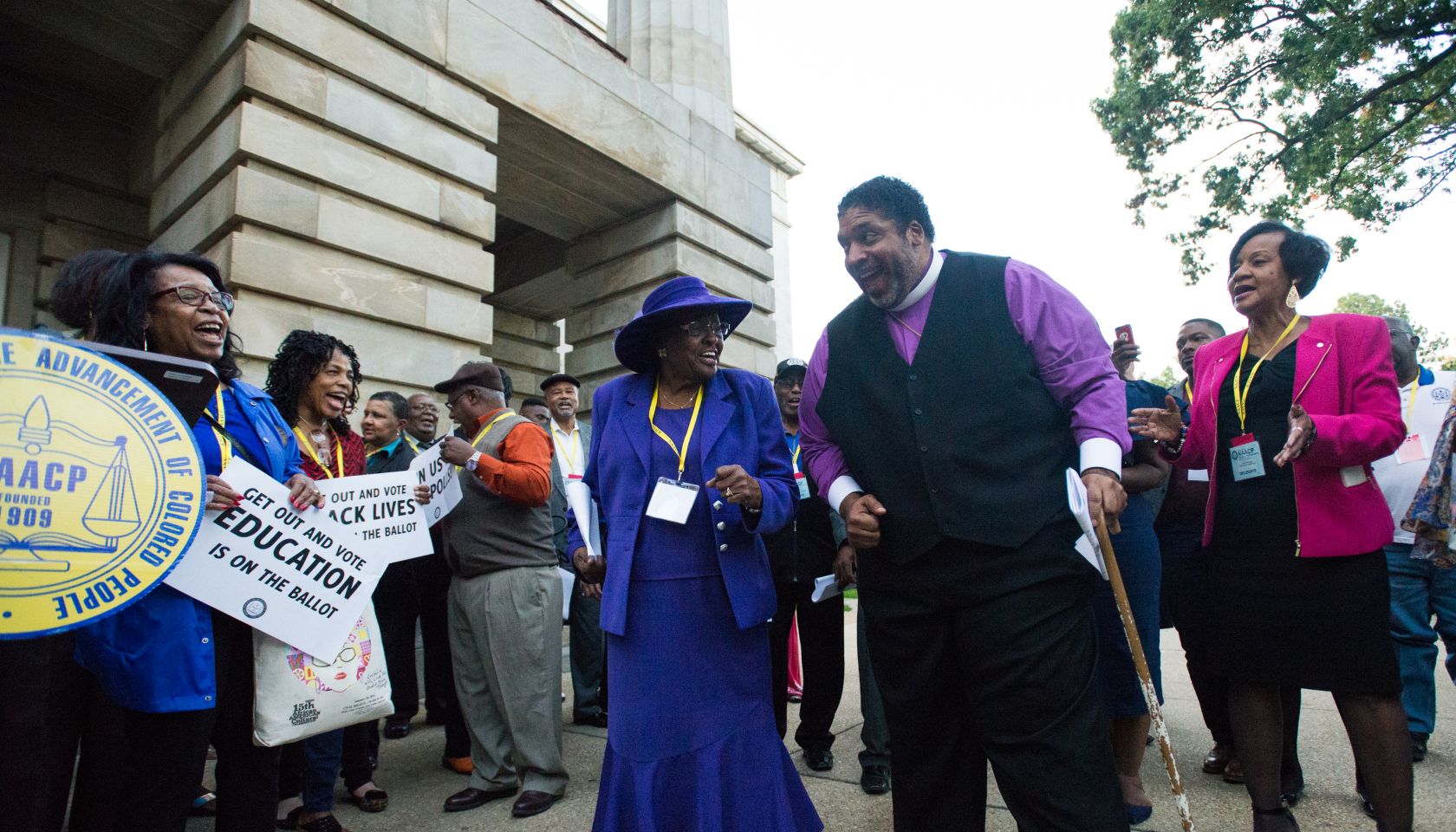 Reverend Barber and the NC NAACP Voting Rights Press Conference in Raleigh