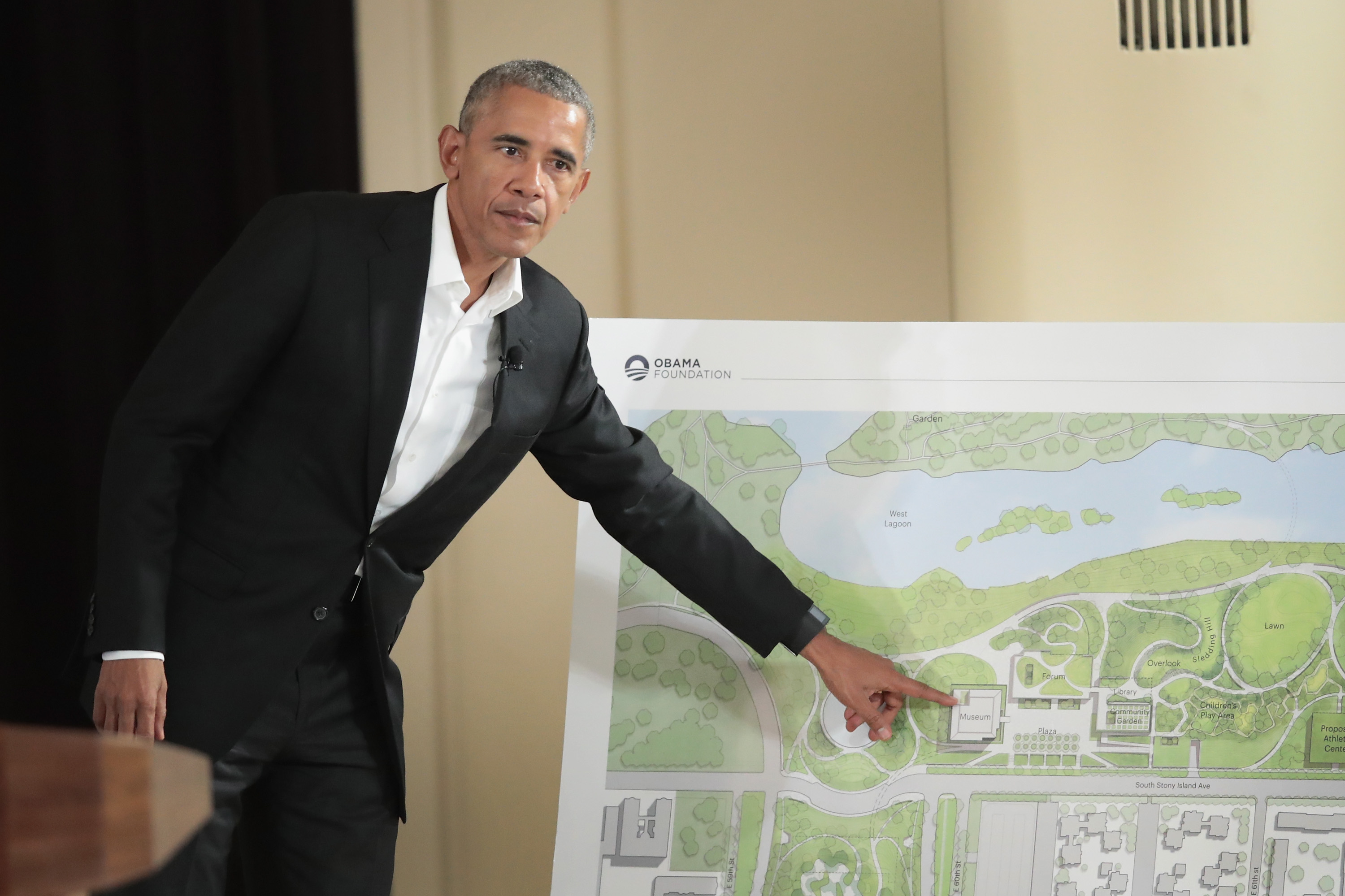 Barack Obama Hosts Community Event For Obama Presidential Center