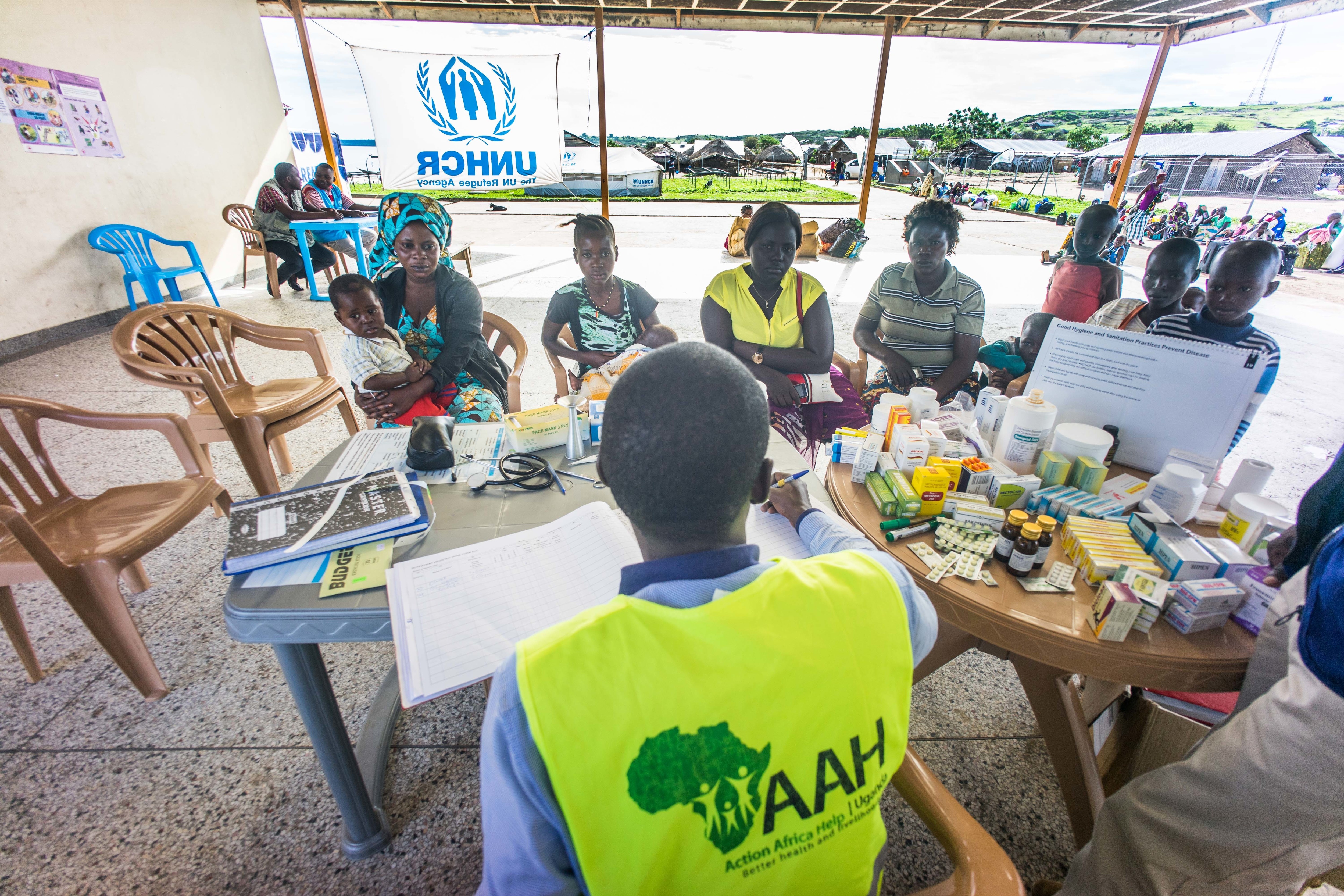 A doctor working for the AAH seen providing medical...