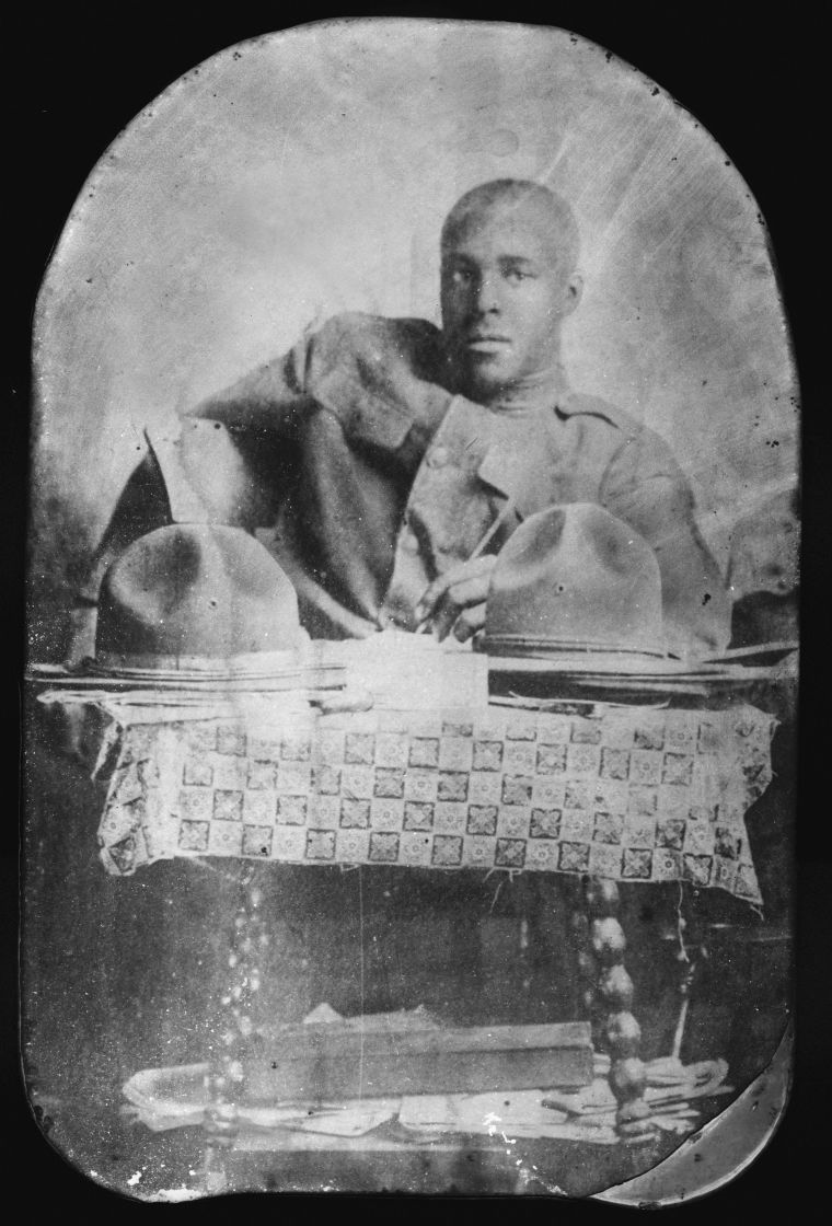 World War I: African-American soldier.
