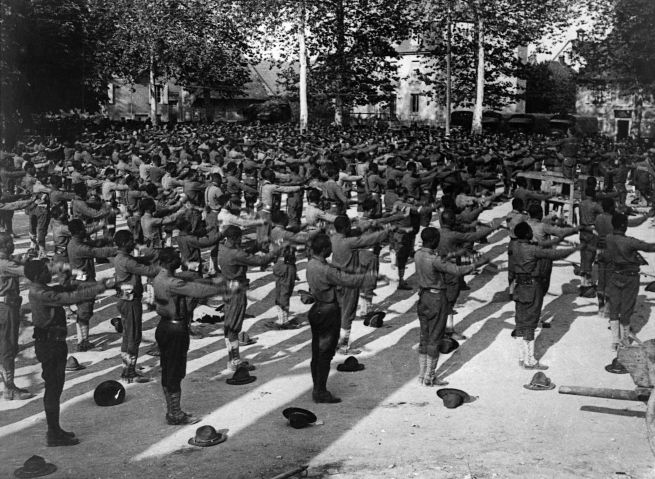 African-American Soldiers Exercising