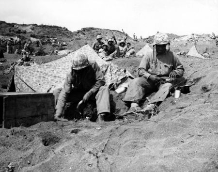Segregated Black Marines on Iwo Jima