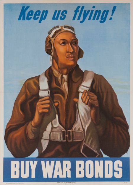 Keep Us Flying! Buy War Bonds, WWII Tuskeegee Airman Poster