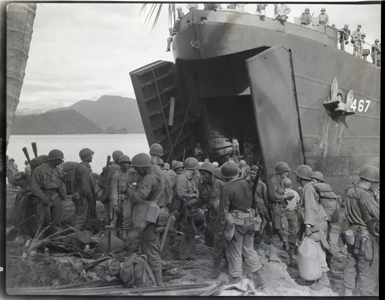 Black Troops Coming Ashore