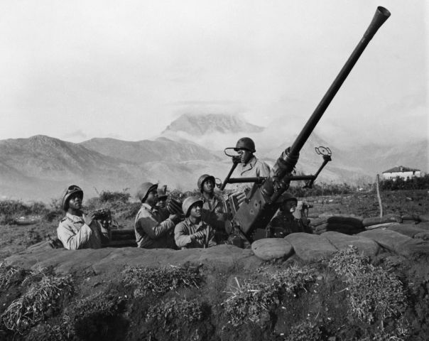 African American Soldiers on Anti-Aircraft Battery