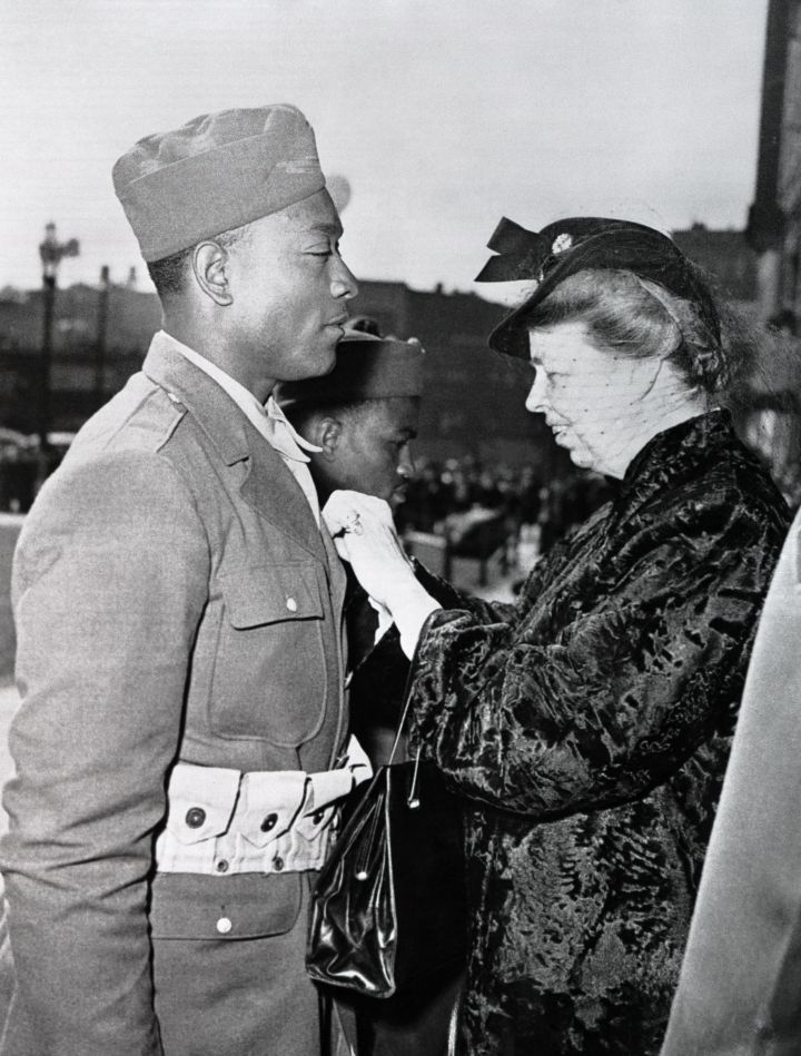Eleanor Roosevelt Awarding the Soldier’s Medal