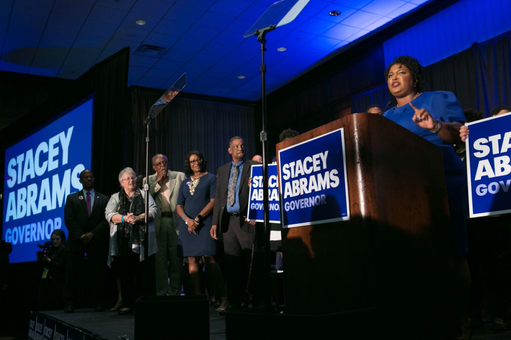Georgia Democratic Gubernatorial Candidate Stacey Abrams Holds Primary Night Event In Atlanta