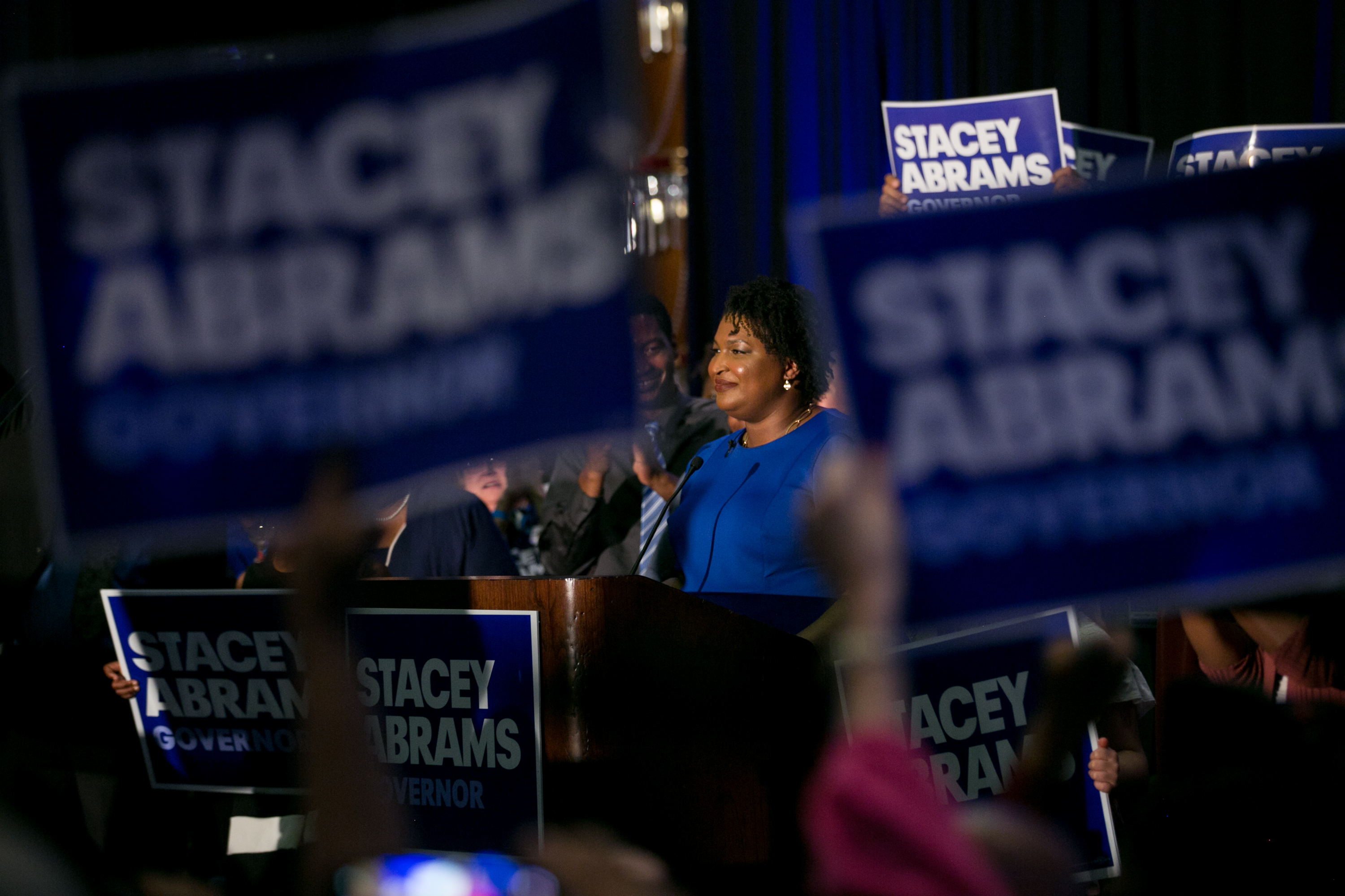 Georgia Democratic Gubernatorial Candidate Stacey Abrams Holds Primary Night Event In Atlanta