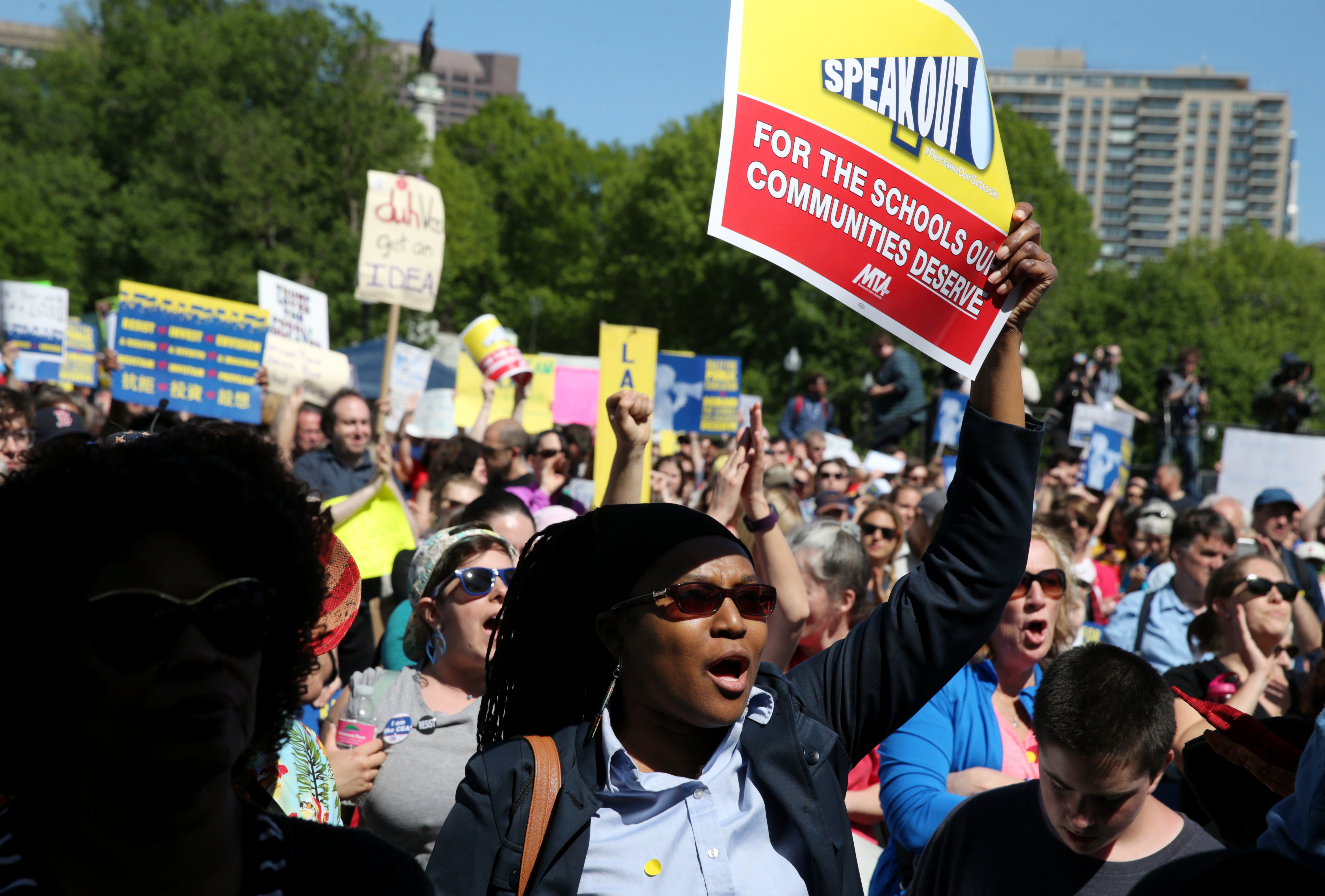 Rally For Public Education At Boston Common