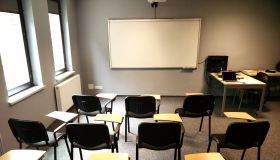 Empty Chairs In Classroom