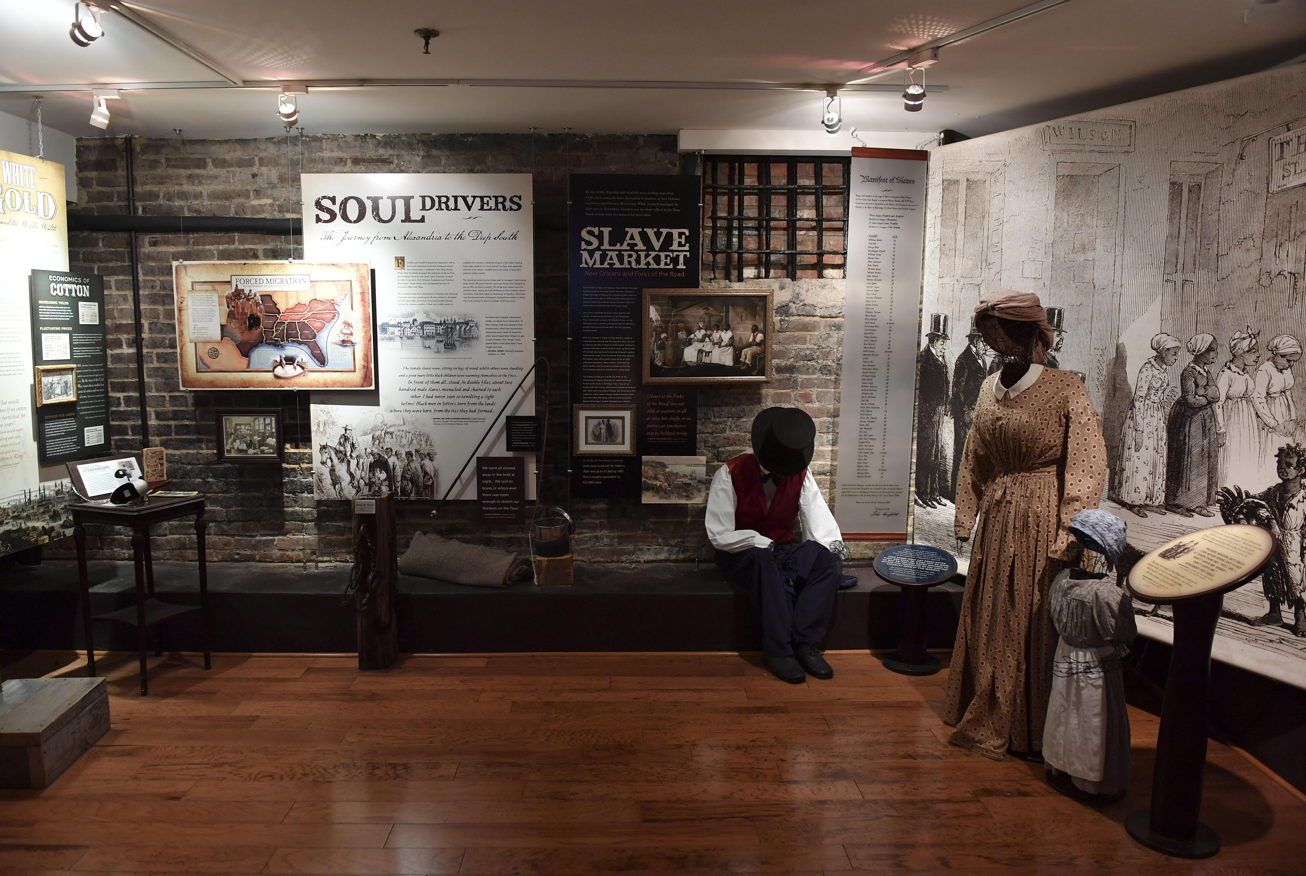 ALEXANDRIA, VA - DECEMBER 12: Slavery exhibits at the Freedom H
