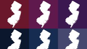 Vector New Jersey, USA Map in Dark Colors