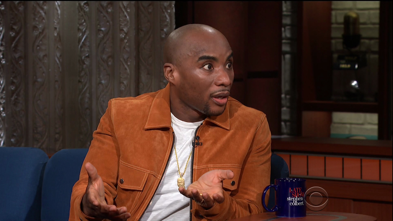 Charlamagne tha God during an appearance on CBS' 'The Late Show with Stephen Colbert.'