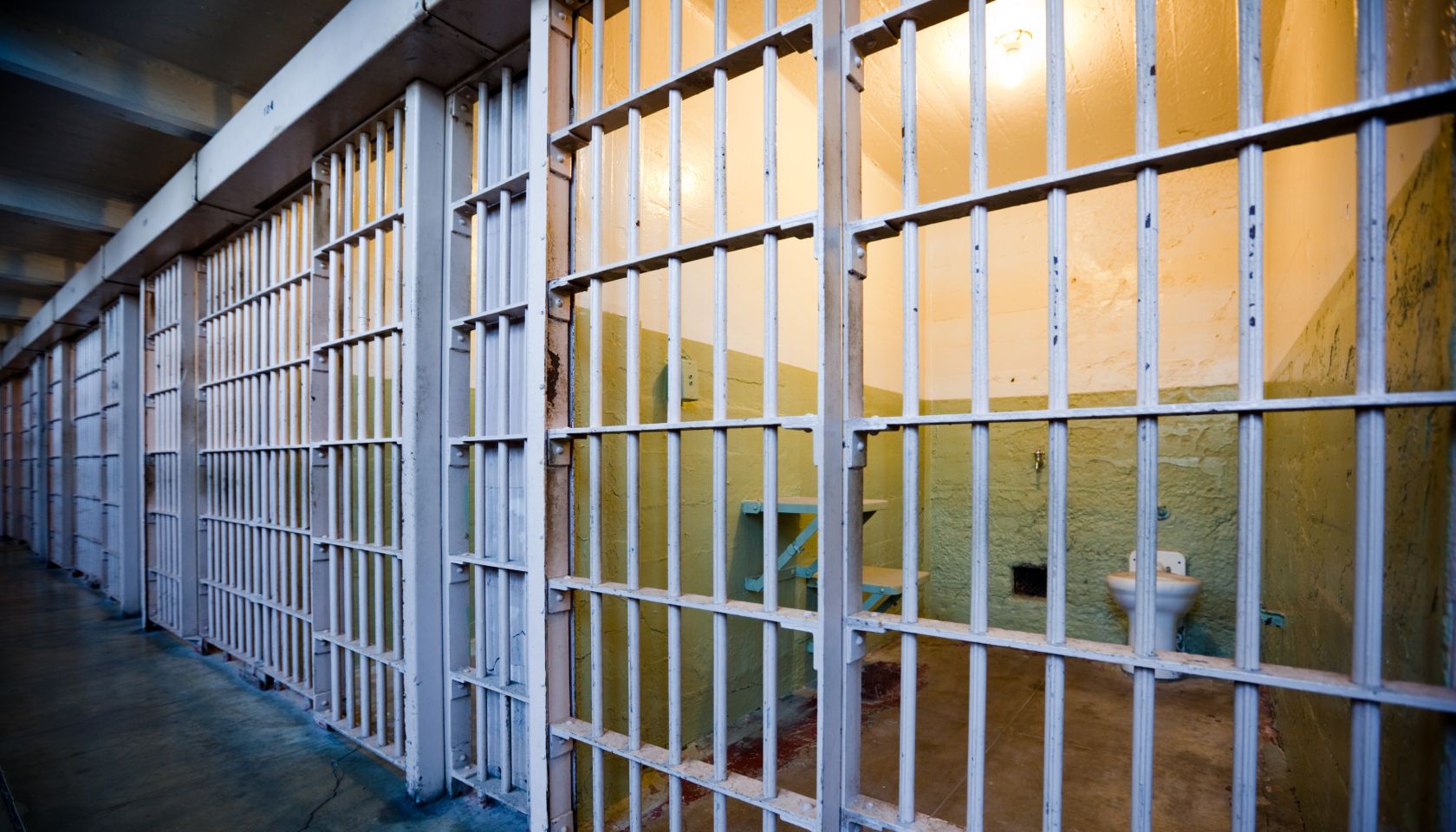 Row of Prison Cells
