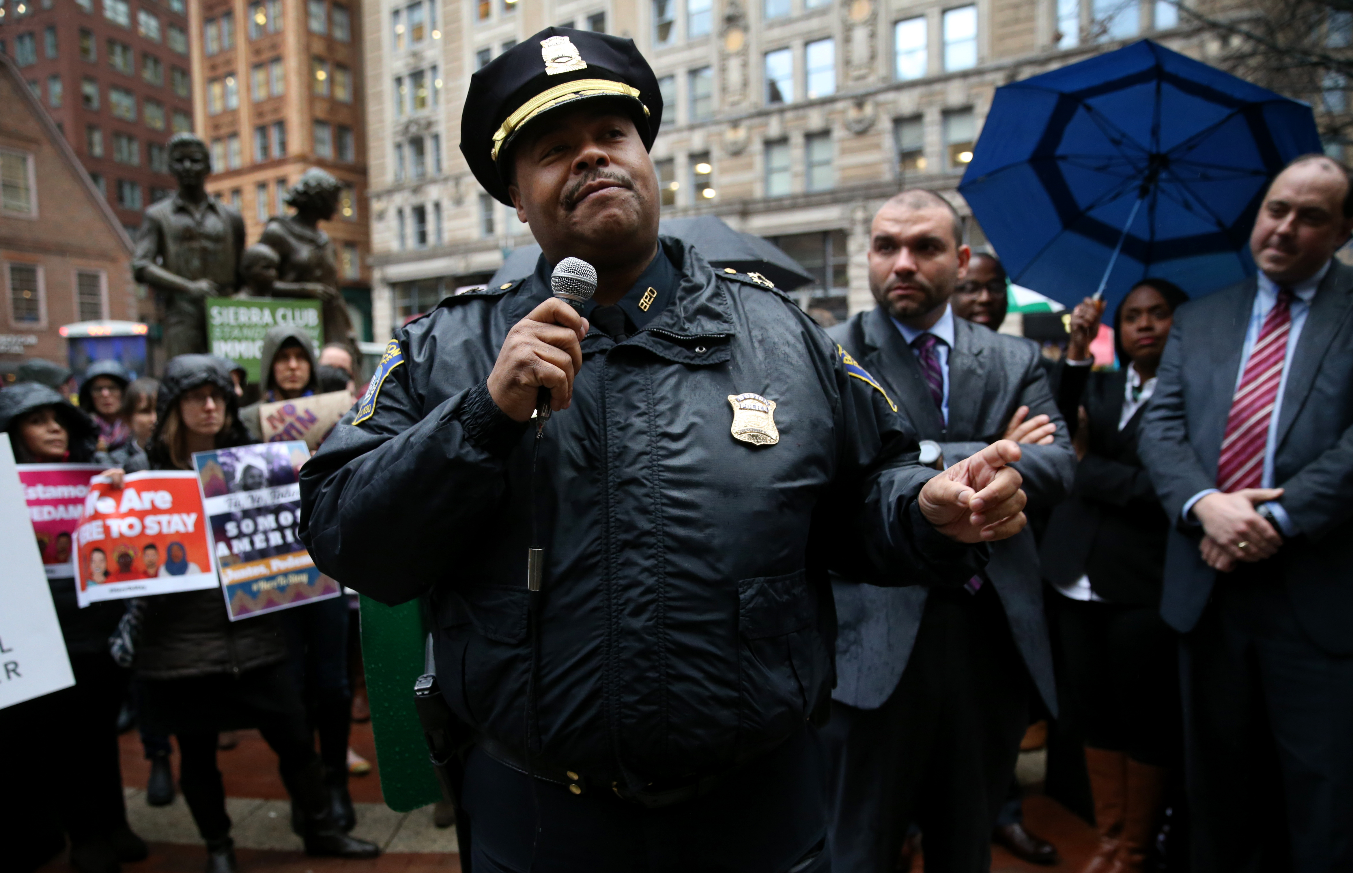 Immigrant Workers Union Holds Protest At Downtown Crossing