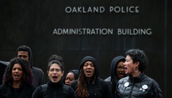 Protestors Chain Themselves To Oakland PD Headquarters