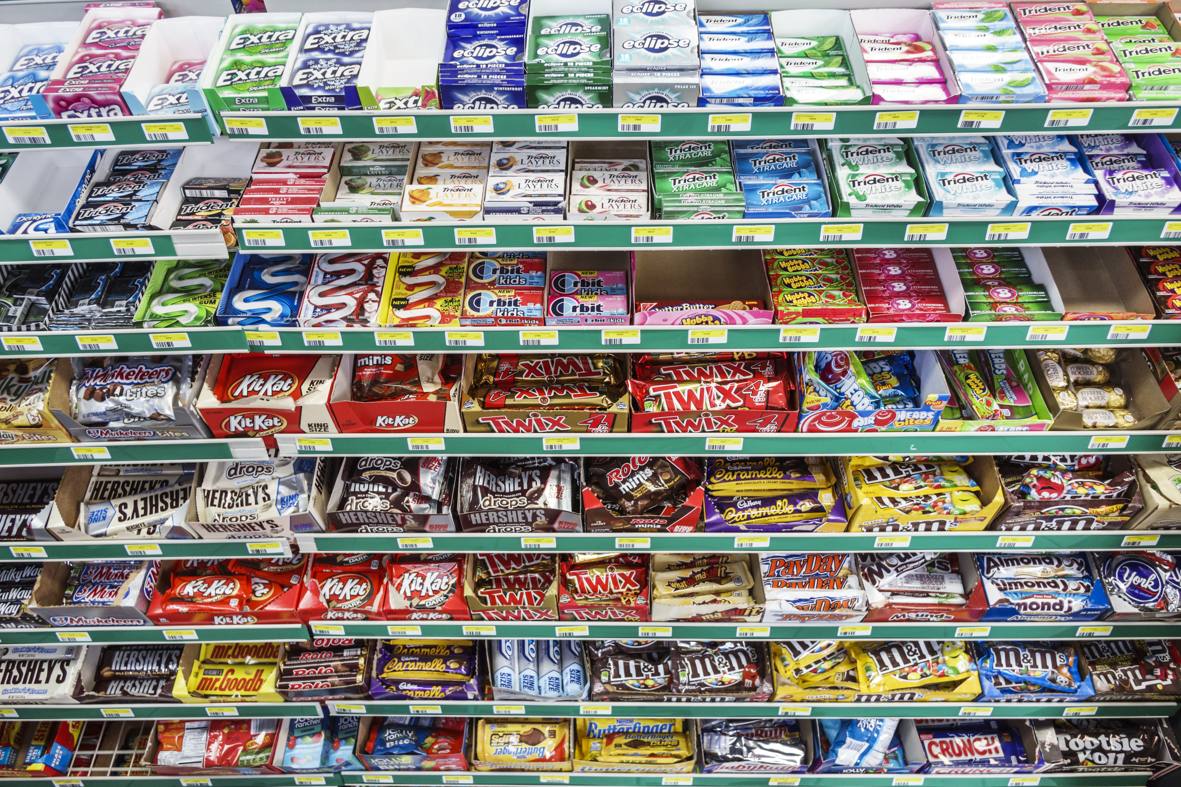 Candy for sale in a convenience store in Miami.