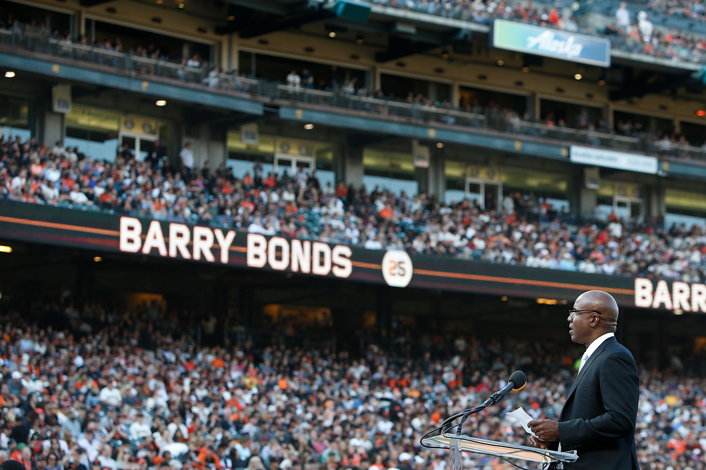 Barry Bonds San Francisco Giants Number 25 Retirement Ceremony