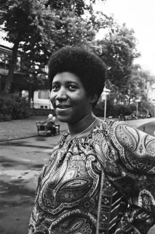 Aretha Fanklin pictured in the summer of 1970