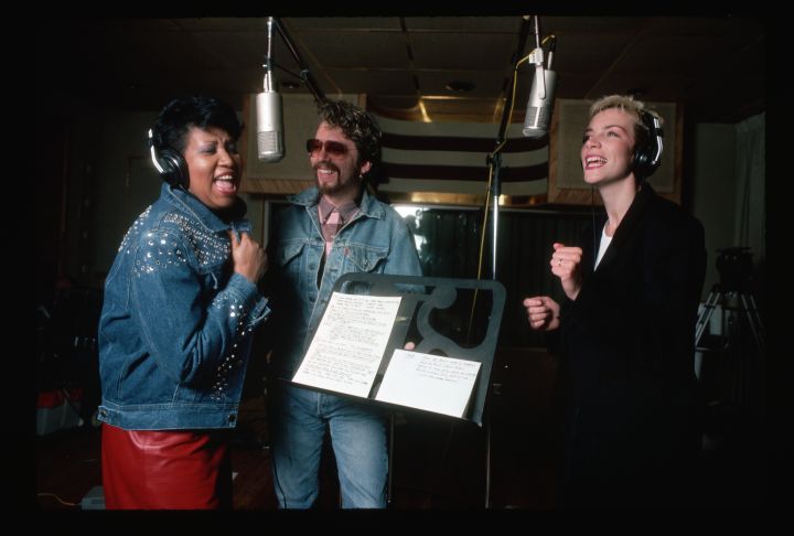 Aretha Franklin, Annie Lennox, and Dave Stewart