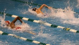 Swimmers in race