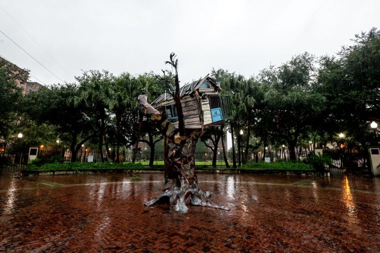 Memorial Erected For Katrina Victims