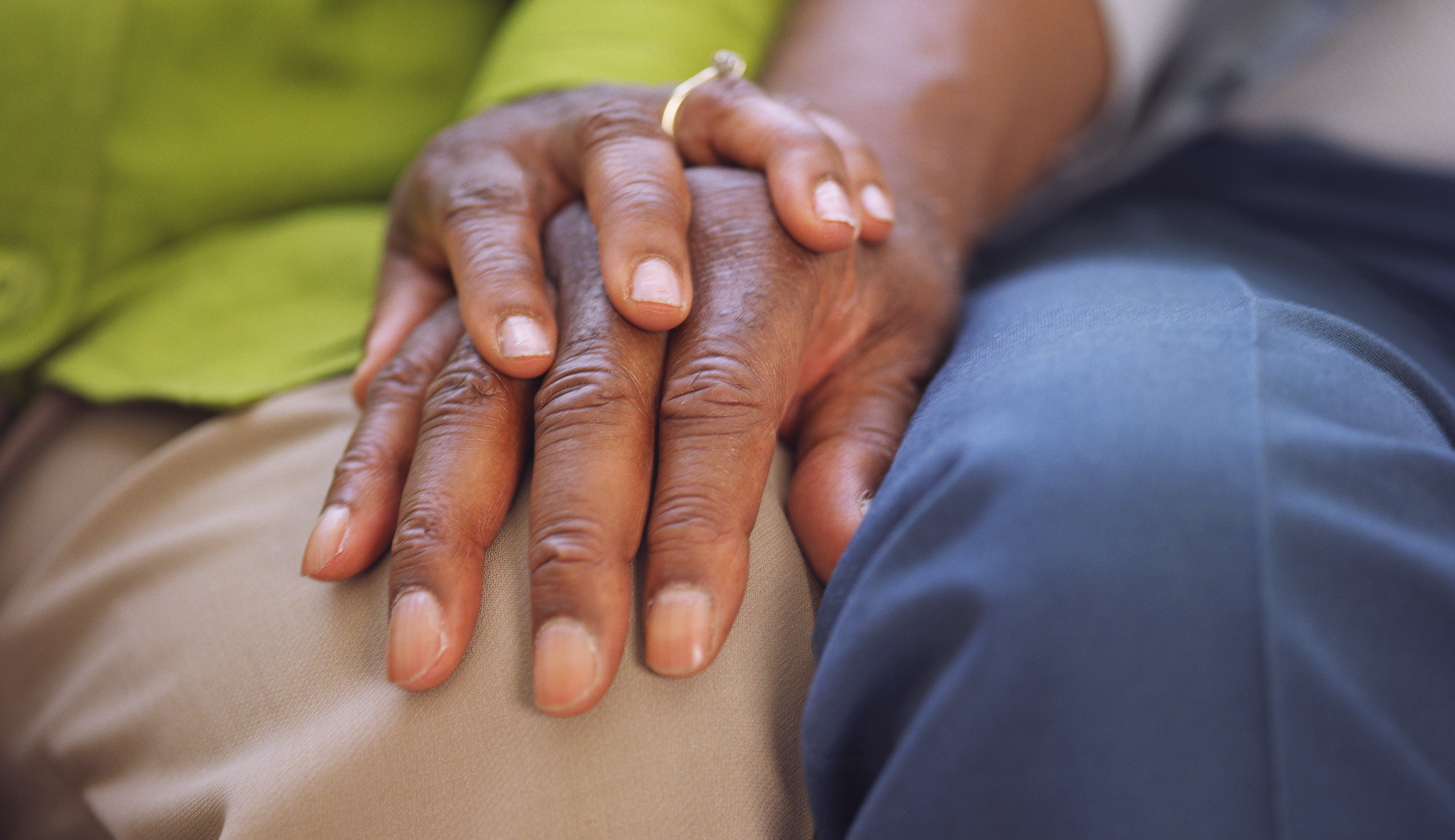 Senior Couple Holding Hands