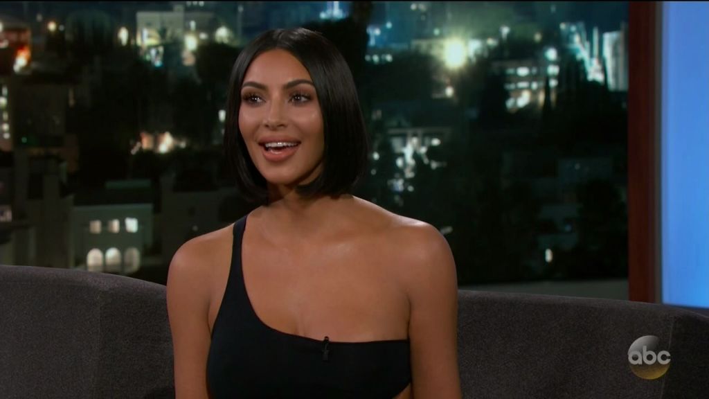 Kim Kardashian West during an appearance on ABC's Jimmy Kimmel Live!'