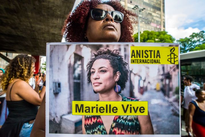 Brazilians Marking One Month Of Activist Marielle Franco's Murder