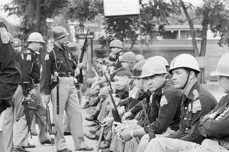 National Guard Troops After Quelling Protest