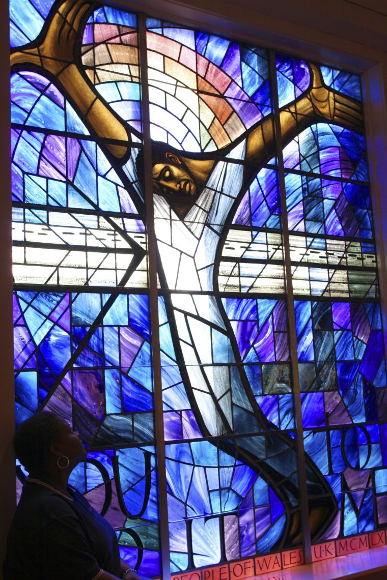 Alabama, Birmingham, 16Th Street Baptist Church Stained Glass Window