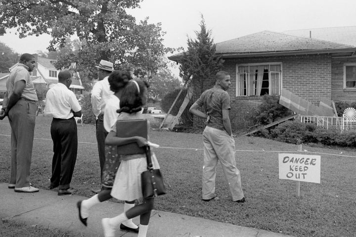 Bomb-damaged home of Arthur Shores, NAACP attorney
