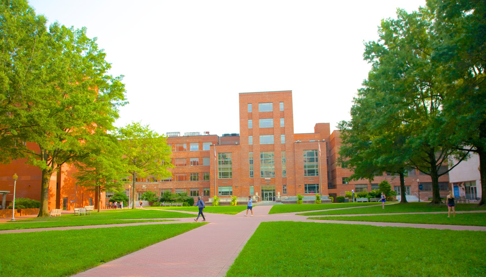 Open campus space at GWU, Washington, D.C.
