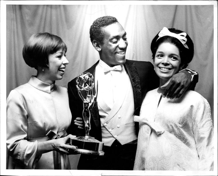Emmy Winner Bill Cosby With Camille Cosby And Carol Burnett In 1966