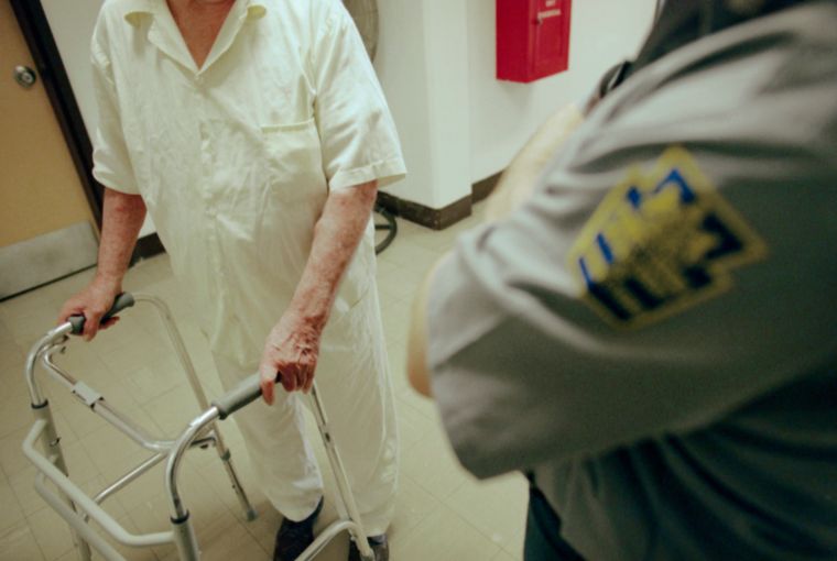 SCI Laurel Highlands Prison Inmate Using a Walker