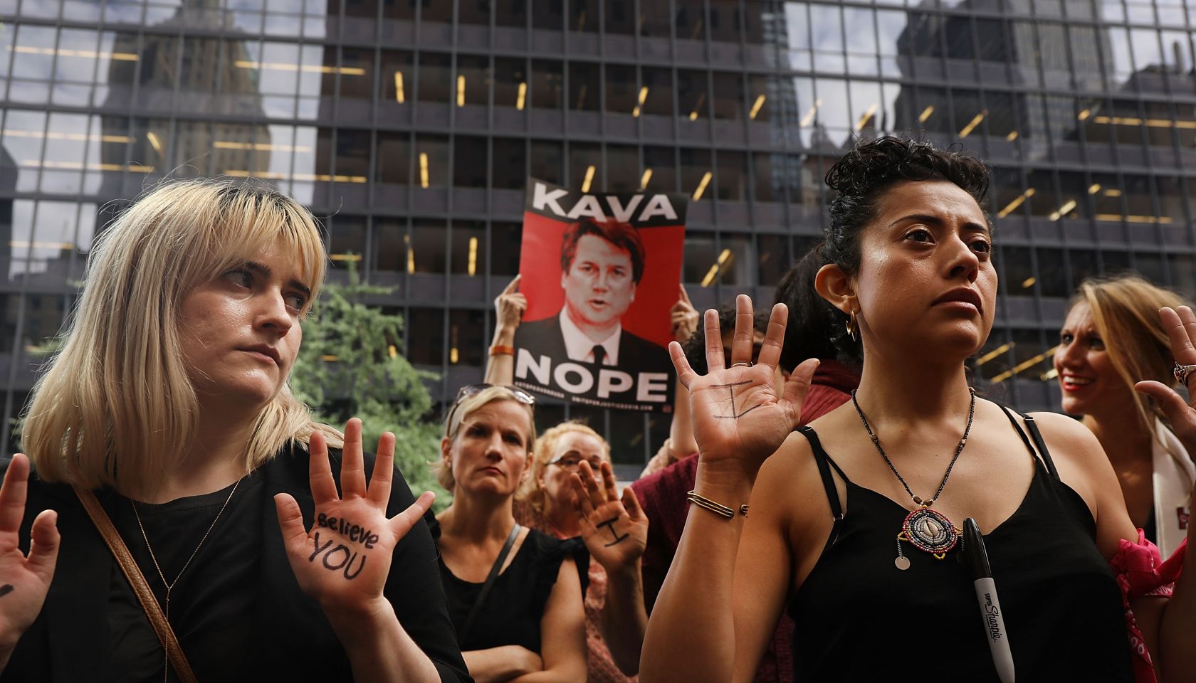 Protesters Demonstrate Against Supreme Court Nominee Brett Kavanaugh On Day Of Hearing With His Accuser Dr. Christine Blasey Ford