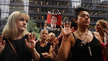Protesters Demonstrate Against Supreme Court Nominee Brett Kavanaugh On Day Of Hearing With His Accuser Dr. Christine Blasey Ford