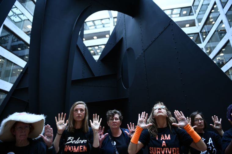 Protesters Raise Their Hands