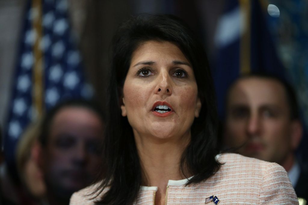 Nikki Haley And Lindsey Graham Hold Press Conf. On Confederate Flag At SC State Capital