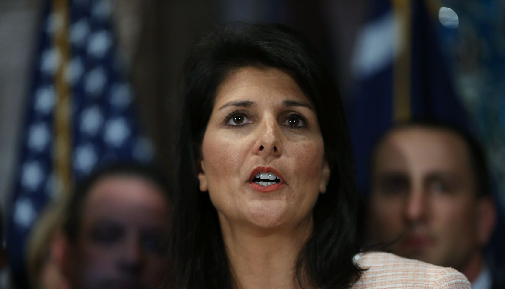 Nikki Haley And Lindsey Graham Hold Press Conf. On Confederate Flag At SC State Capital