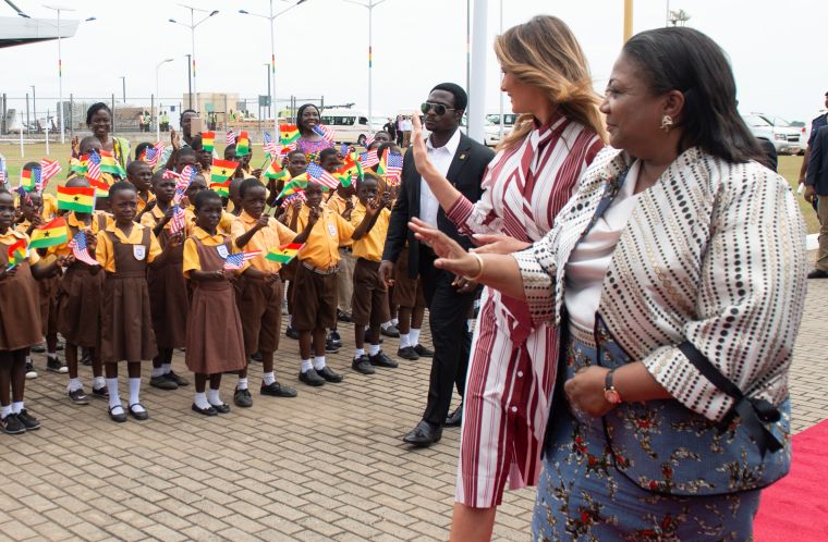 Melania Trump and Rebecca Akufo-Addo